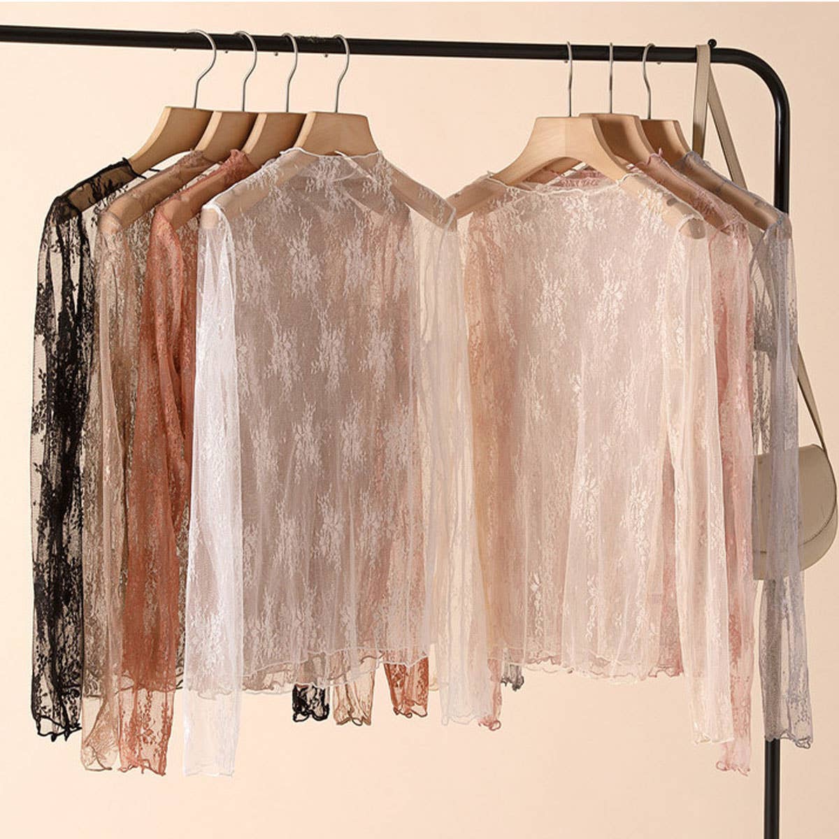 Sexy Mesh Blouse - Long Sleeve Lace Top for Women_CWTBLL3619