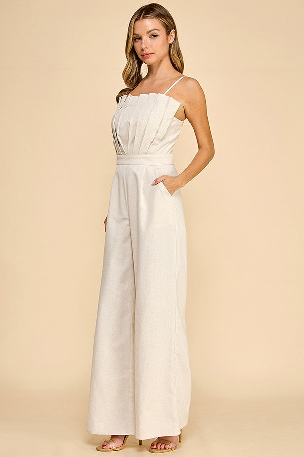 Accordion Shape Cami Jumpsuit