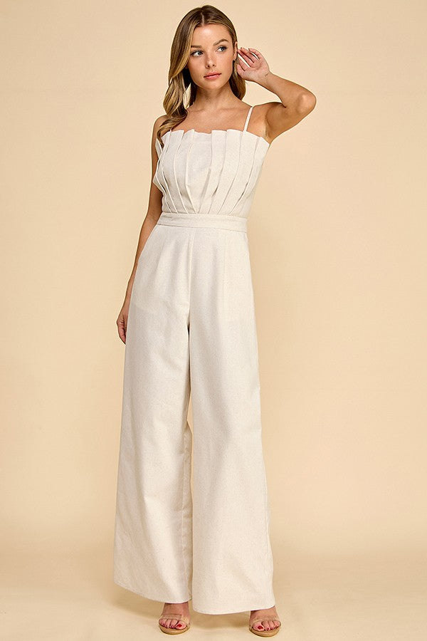Accordion Shape Cami Jumpsuit