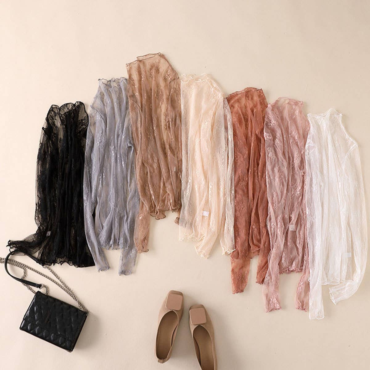 Sexy Mesh Blouse - Long Sleeve Lace Top for Women_CWTBLL3619