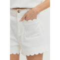 Solid high-rise shorts
