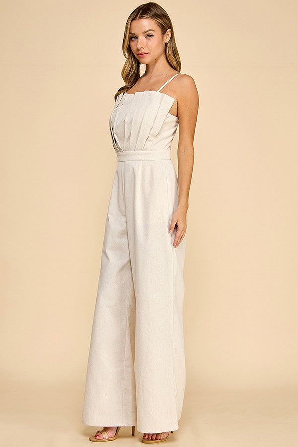 Accordion Shape Cami Jumpsuit