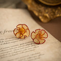 18k Gold Plated Florals Stud Earrings